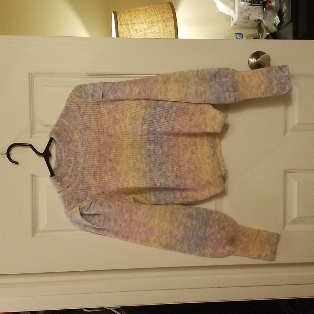 Pink purple blue and orange sweater NWT